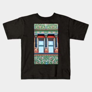 Town Hall Window With Monkeys Kids T-Shirt